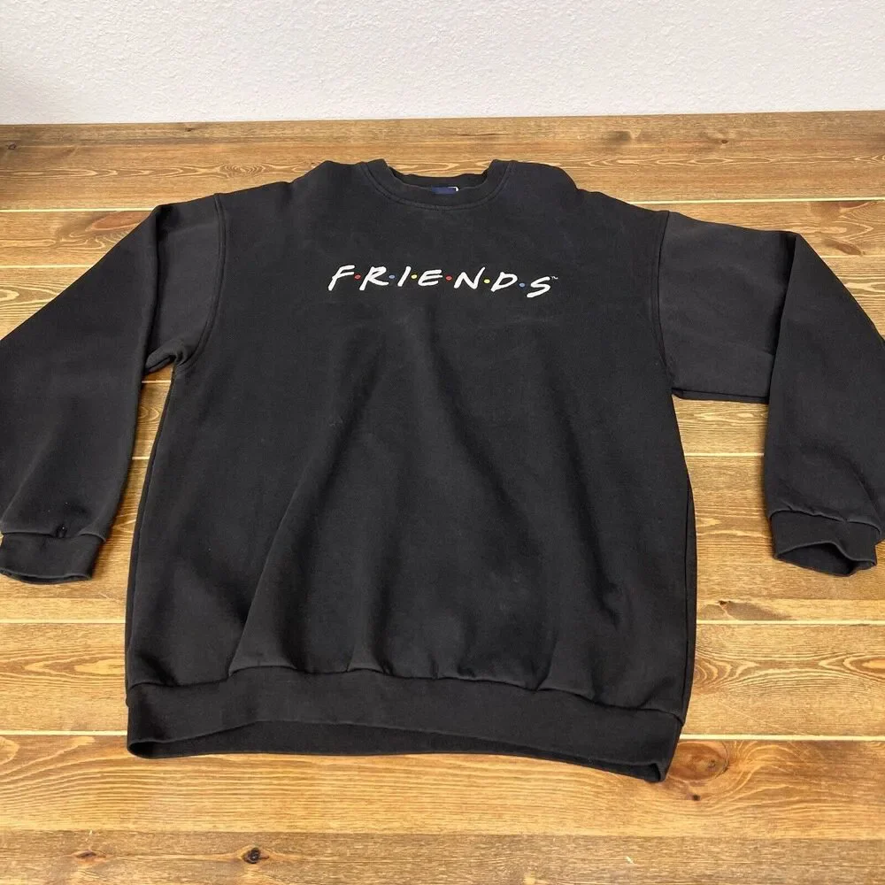 Vintage 90s FRIENDS Show NBC Experience Store‎ Embroidered Sweatshirt Med - Picture 2 of 7
